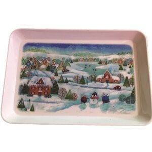 Winter Village Decorative Tray